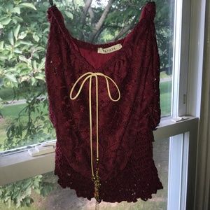 Papaya Maroon Tube Top